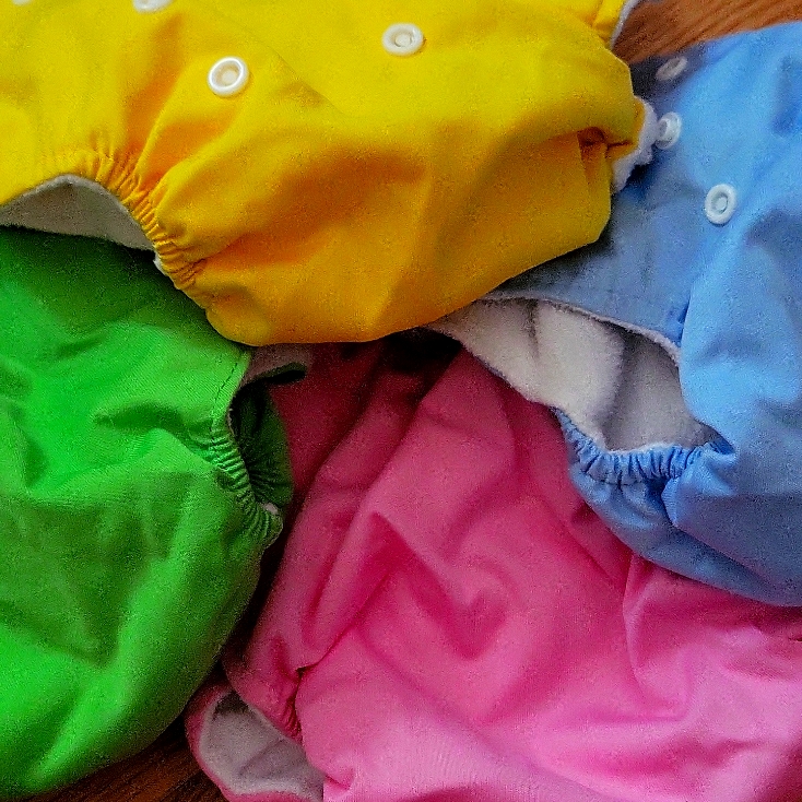 4 Solid Cloth Diapers